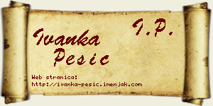 Ivanka Pešić vizit kartica